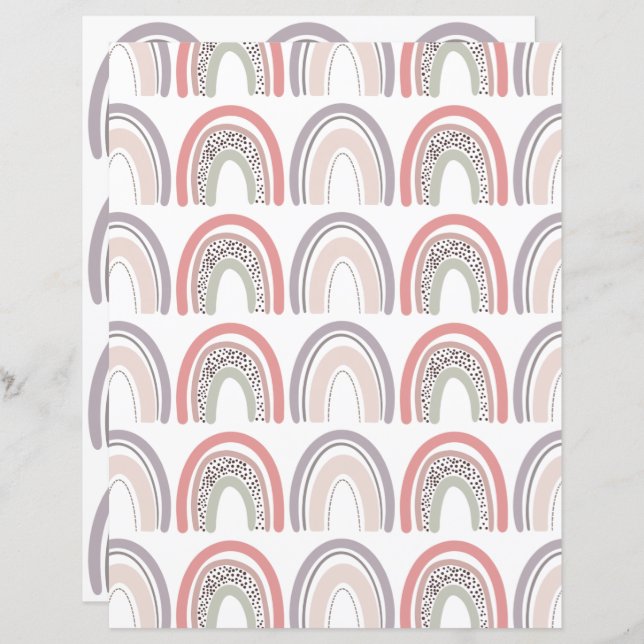 rainbow scrapbook paper (Front/Back)