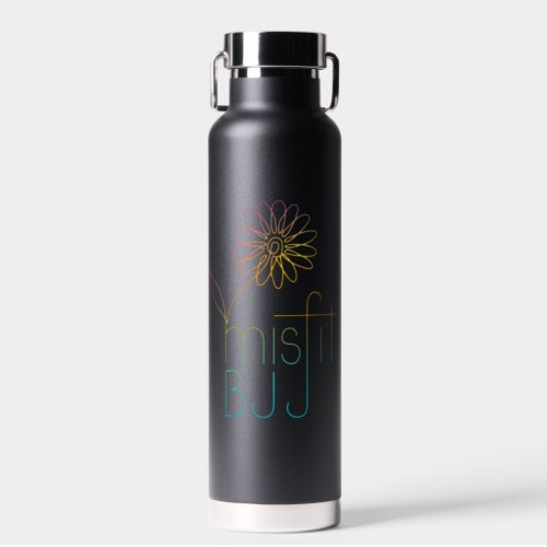 Rainbow Scratch Art Misfit BJJ Logo Water Bottle