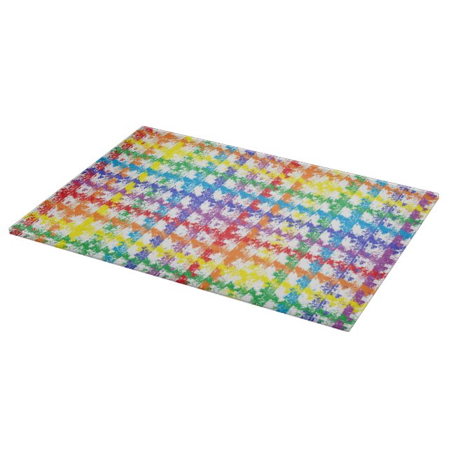 Rainbow Scratch Cutting Board (Corner)