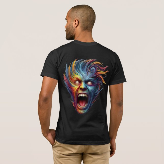 Rainbow Scream: Psychedelic Emotional Release T-Shirt (Back Full)