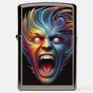 Rainbow Scream: Psychedelic Emotional Release Zippo Lighter