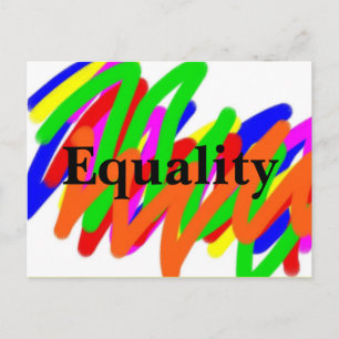 Rainbow Scribble Equality postcard