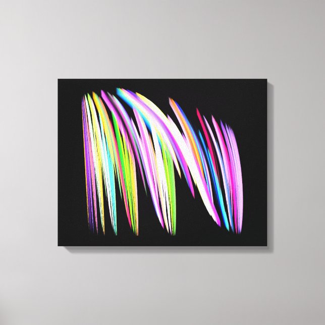 Rainbow Scribble Wrapped Canvas Print (Front)