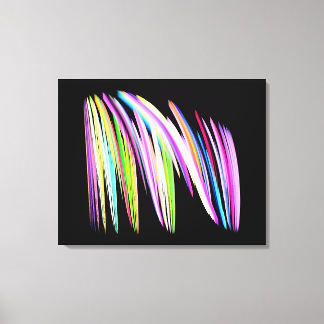 Rainbow Scribble Wrapped Canvas Print (Front)
