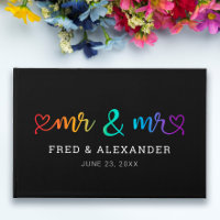 Rainbow Script Black Mr & Mr Gay Wedding