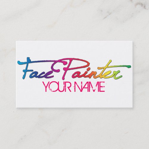 Rainbow Script Business Card