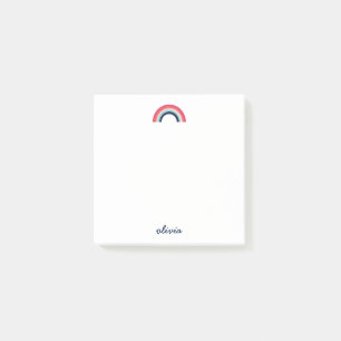 Rainbow Script Name Personalized Post-it Notes