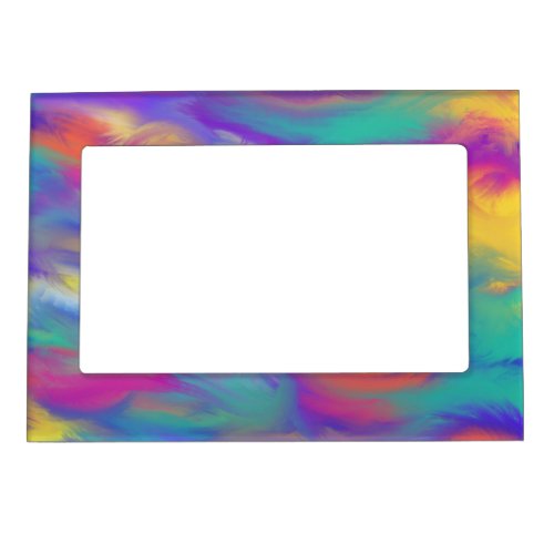 Rainbow Sea Colorful Waves Christian Worship Art Magnetic Frame