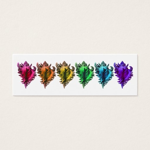 Customizable Rainbow Sea Shells Reception Table Seating Cards Business Card