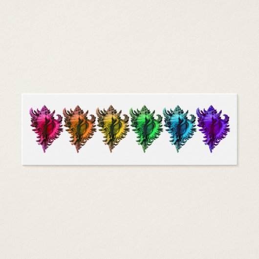 Rainbow Sea Shells Reception Table Seating Cards (Front)