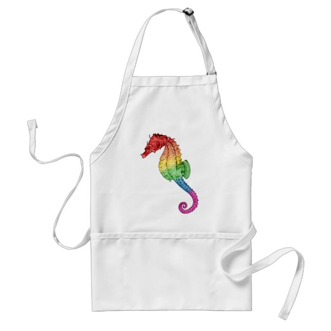 Rainbow Seahorse Adult Apron (Front)