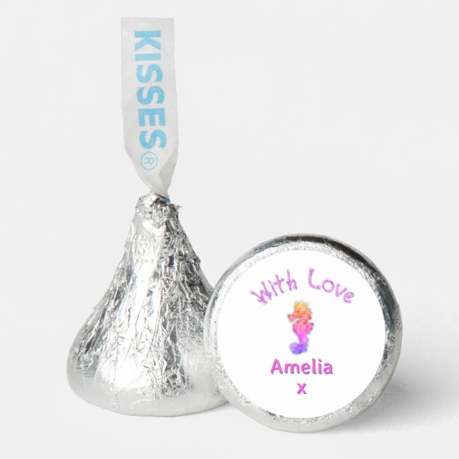 Rainbow Seahorse Personalized  Hershey®'s Kisses® (Front)