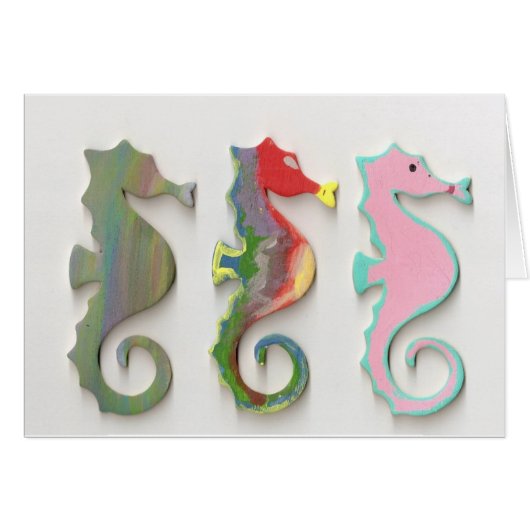 RAINBOW SEAHORSES CARDS (Front Horizontal)