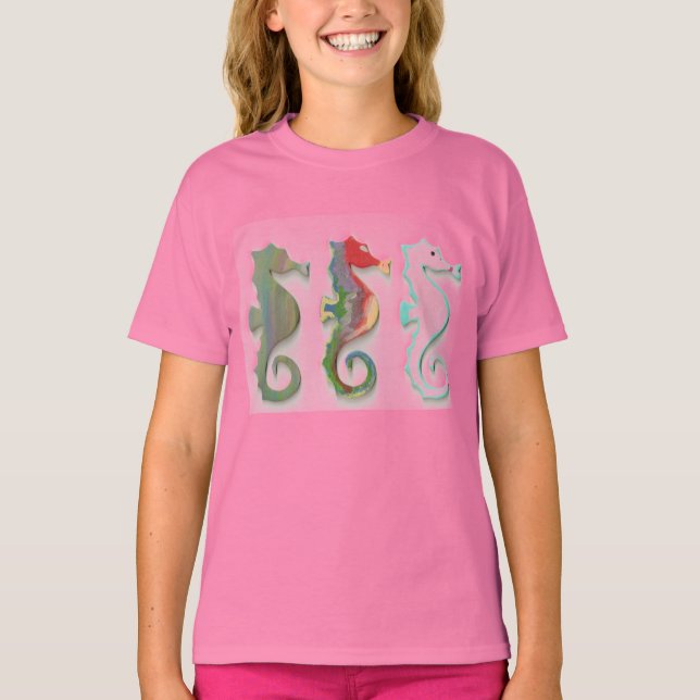 RAINBOW SEAHORSES T-Shirt (Front)