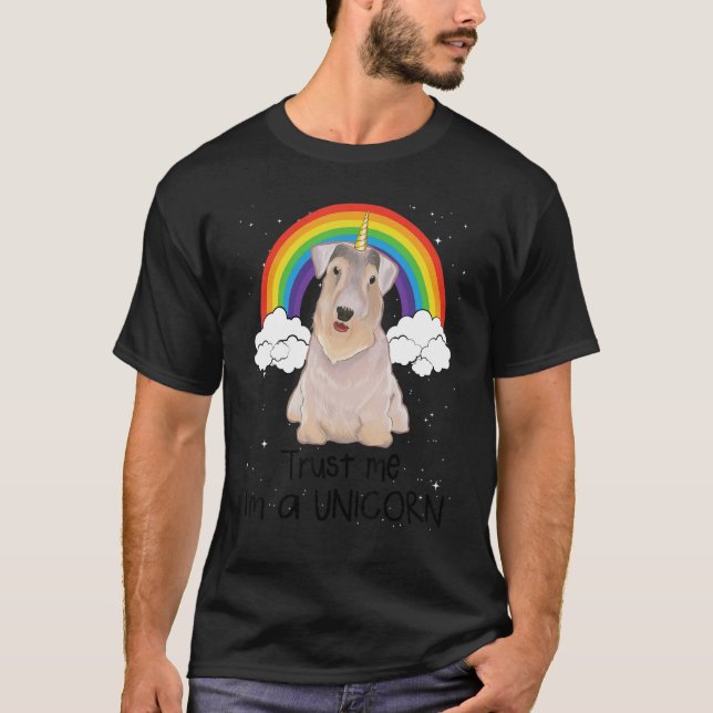 Rainbow Sealyham Terrier Trust Me I'm A Unicorn Do T-Shirt (Front)