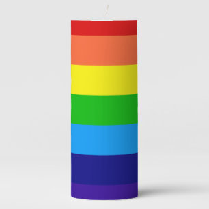 rainbow seamless pillar candle