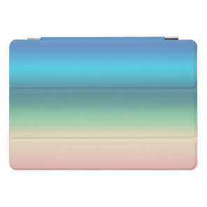 Rainbow Seashore Beach in Gradient Stripes iPad Pro Cover
