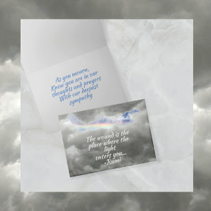 Rainbow seen through Storm Clouds Sympathy Card