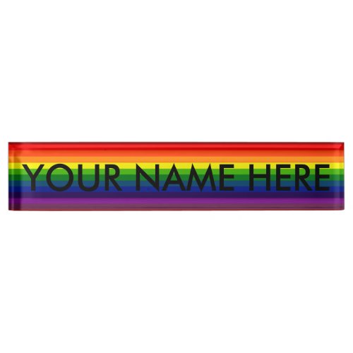 RAINBOW SELECT true striped design  Nameplate
