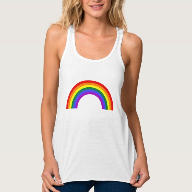 Rainbow Semicircle Shape Tank Top (Front)