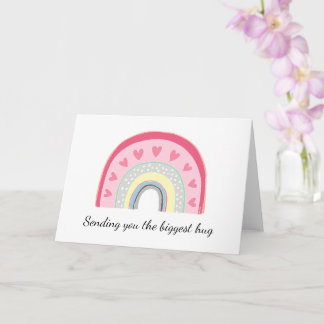 Rainbow sending you the biggest hug cute get well card