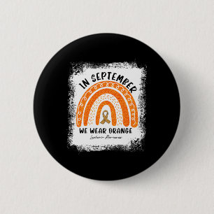Rainbow September Wear Orange Leukemia Awareness M Button