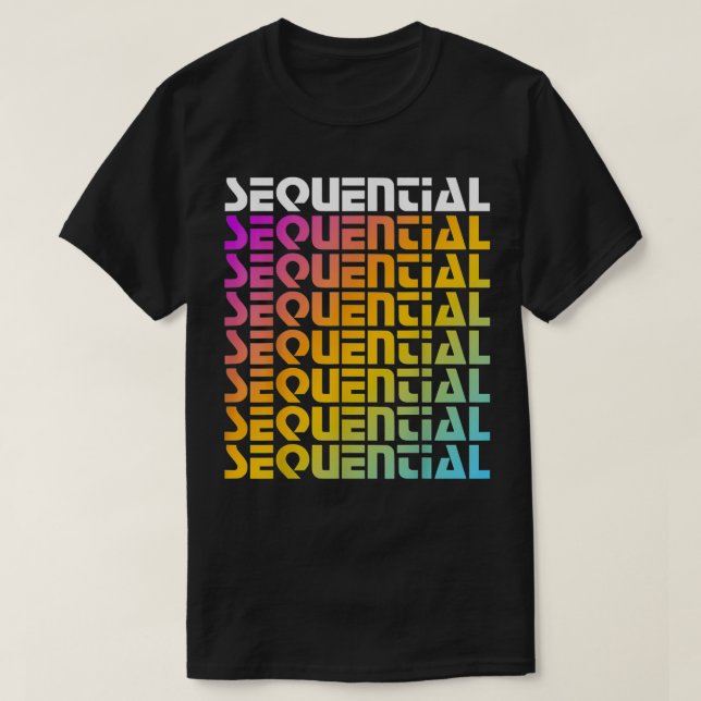 Rainbow Sequential  T-Shirt (Design Front)