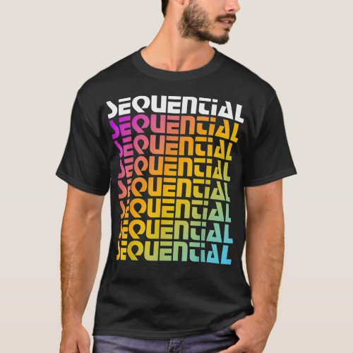 Rainbow Sequential  T_Shirt