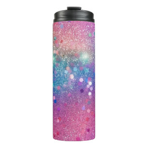 Rainbow Sequin Colorful Glitter Thermal Tumbler