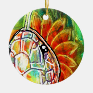 Rainbow Serpant Ceramic Ornament