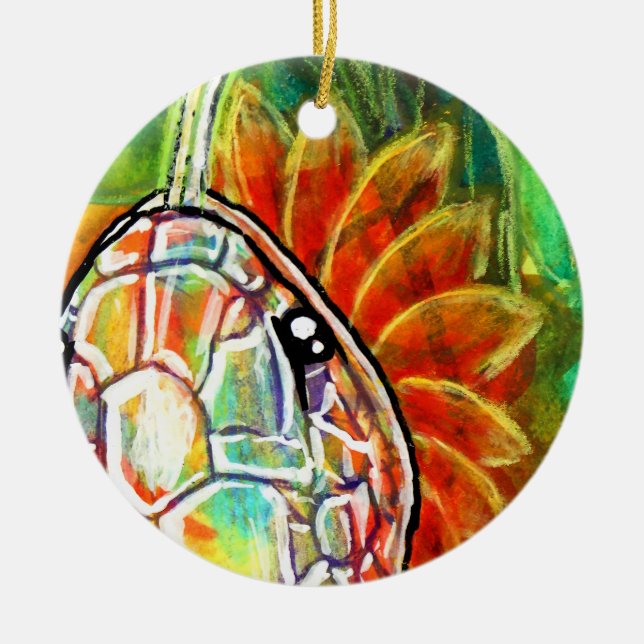 Rainbow Serpant  Ceramic Ornament (Front)