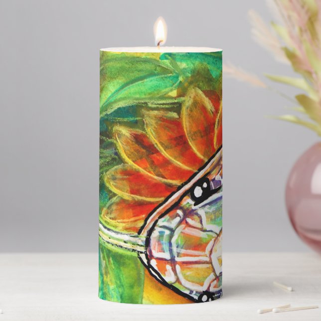 Rainbow Serpant  Pillar Candle (In Situ)