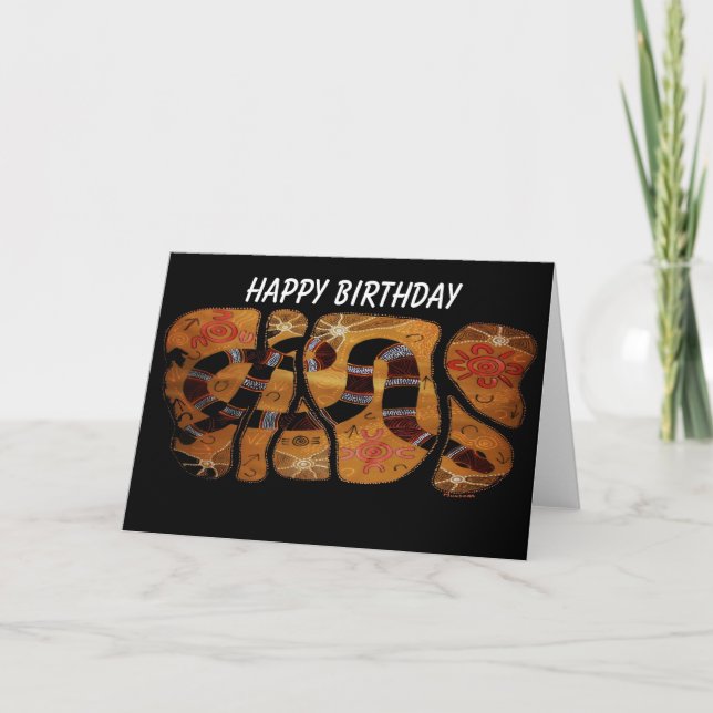 Rainbow Serpent Birthday Card (Front)