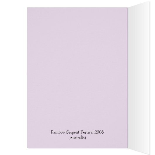 Rainbow Serpent Festival '08 #001 Card (Inside (Left))