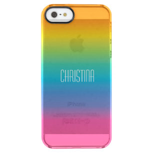 Rainbow Shade Gradient Clear iPhone SE/5/5s Case