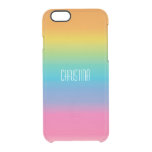 Rainbow Shade Gradient Clear Iphone 6/6s Case at Zazzle