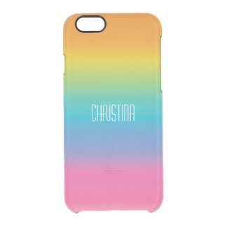 Rainbow Shade Gradient Clear iPhone 6/6S Case