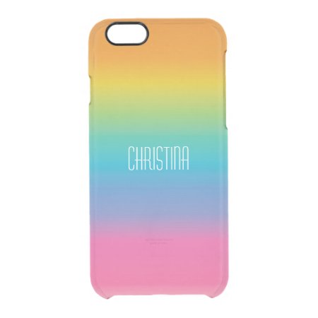 Rainbow Shade Gradient Clear Iphone 6/6s Case
