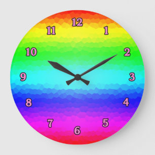 Rainbow Shades Wall Clock