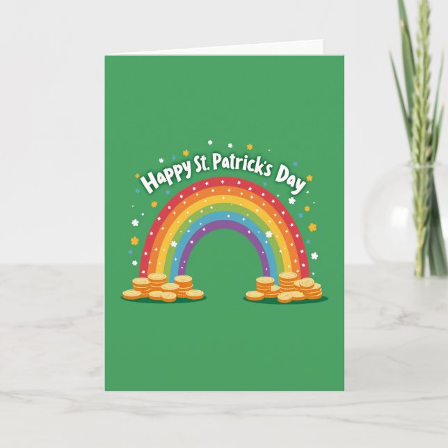 Rainbow Shamrock Pattern Card (Front)