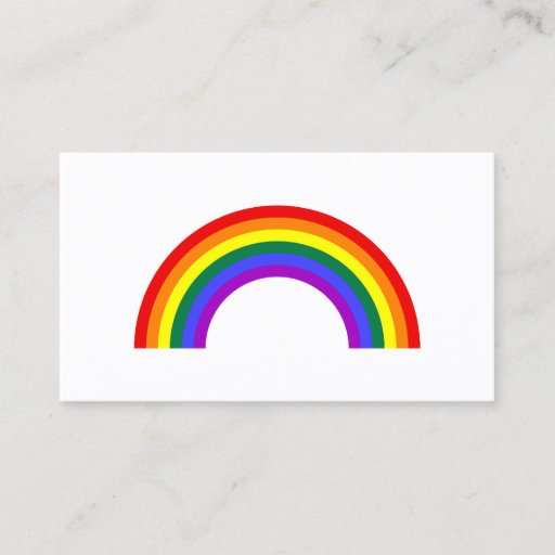 Customizable Rainbow Shape Business Cards