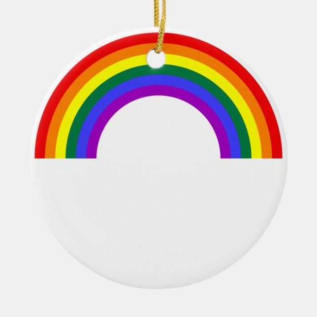 Rainbow Shape Ceramic Ornament (Front)