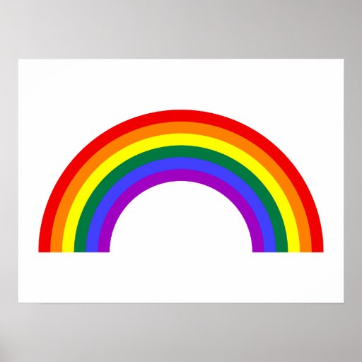 Rainbow Shape Poster | Zazzle