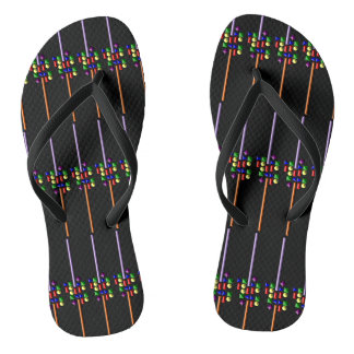Rainbow Shapes Flip Flops