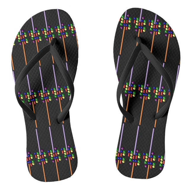 Rainbow Shapes Flip Flops (Footbed)