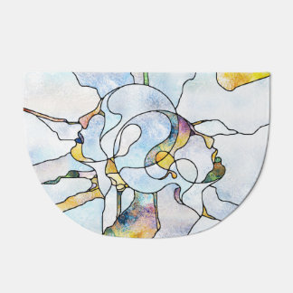 Rainbow shards, stained glass unity doormat