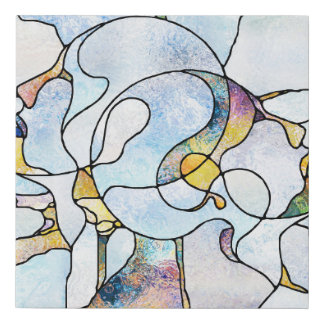 Rainbow shards, stained glass unity faux canvas print