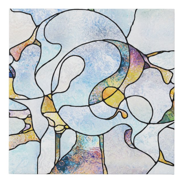 Rainbow shards, stained glass unity faux canvas print (Front)