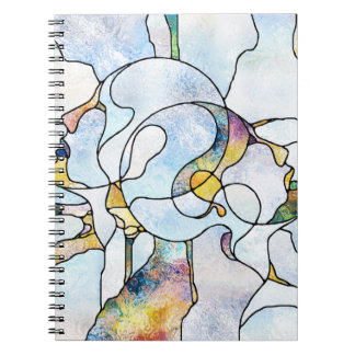 Rainbow shards, stained glass unity notebook