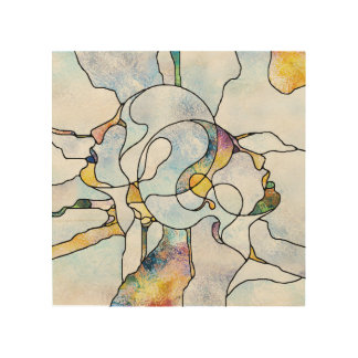 Rainbow shards, stained glass unity wood wall art